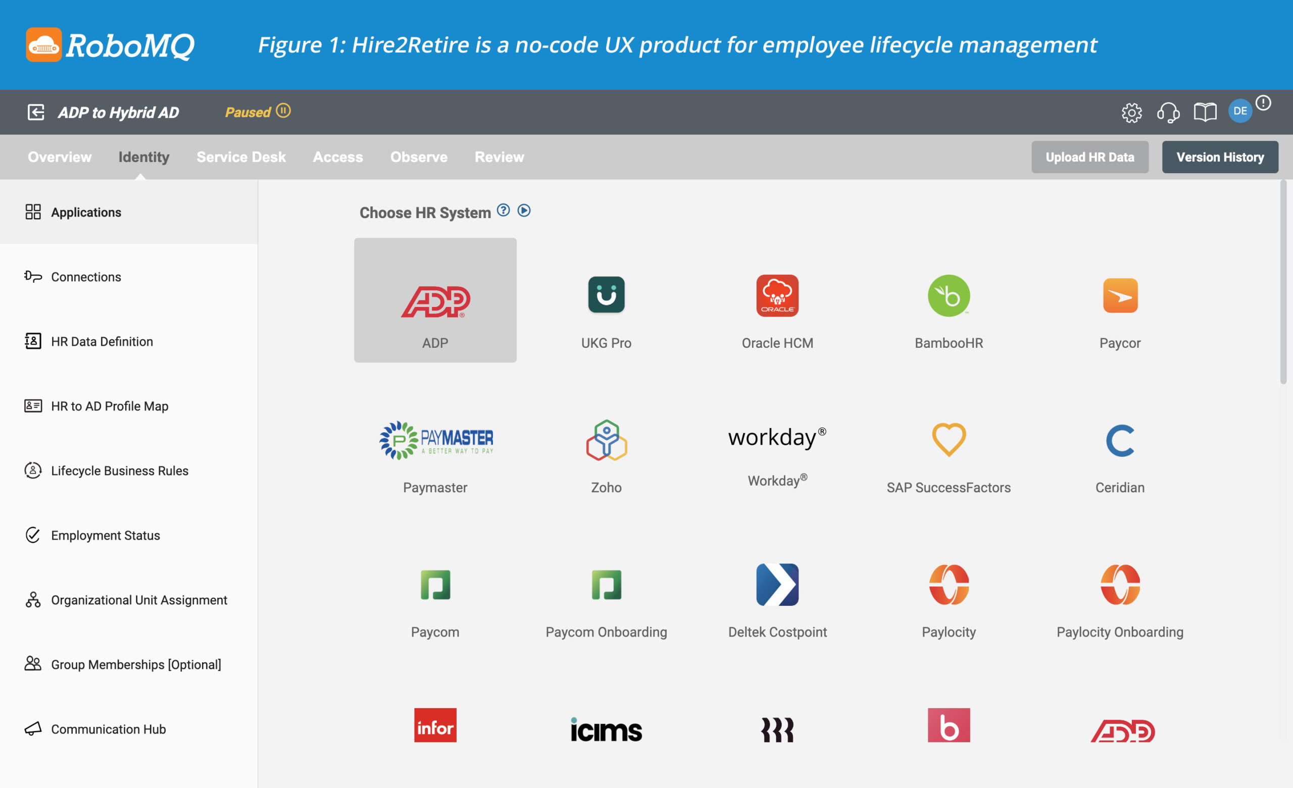 Hire2Retire is a no-code UX product for employee lifecycle management