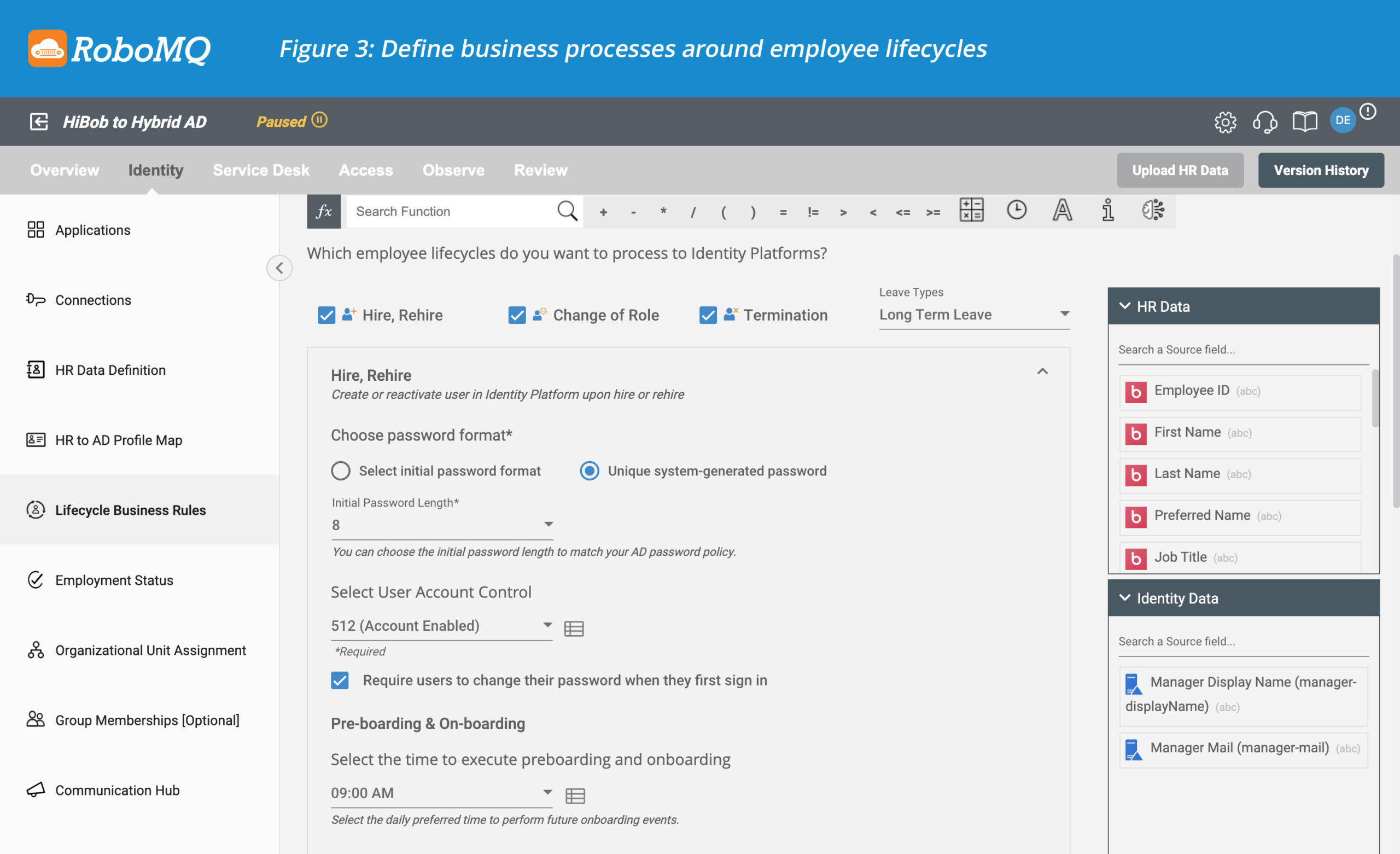 Define business process around employee lifecycles