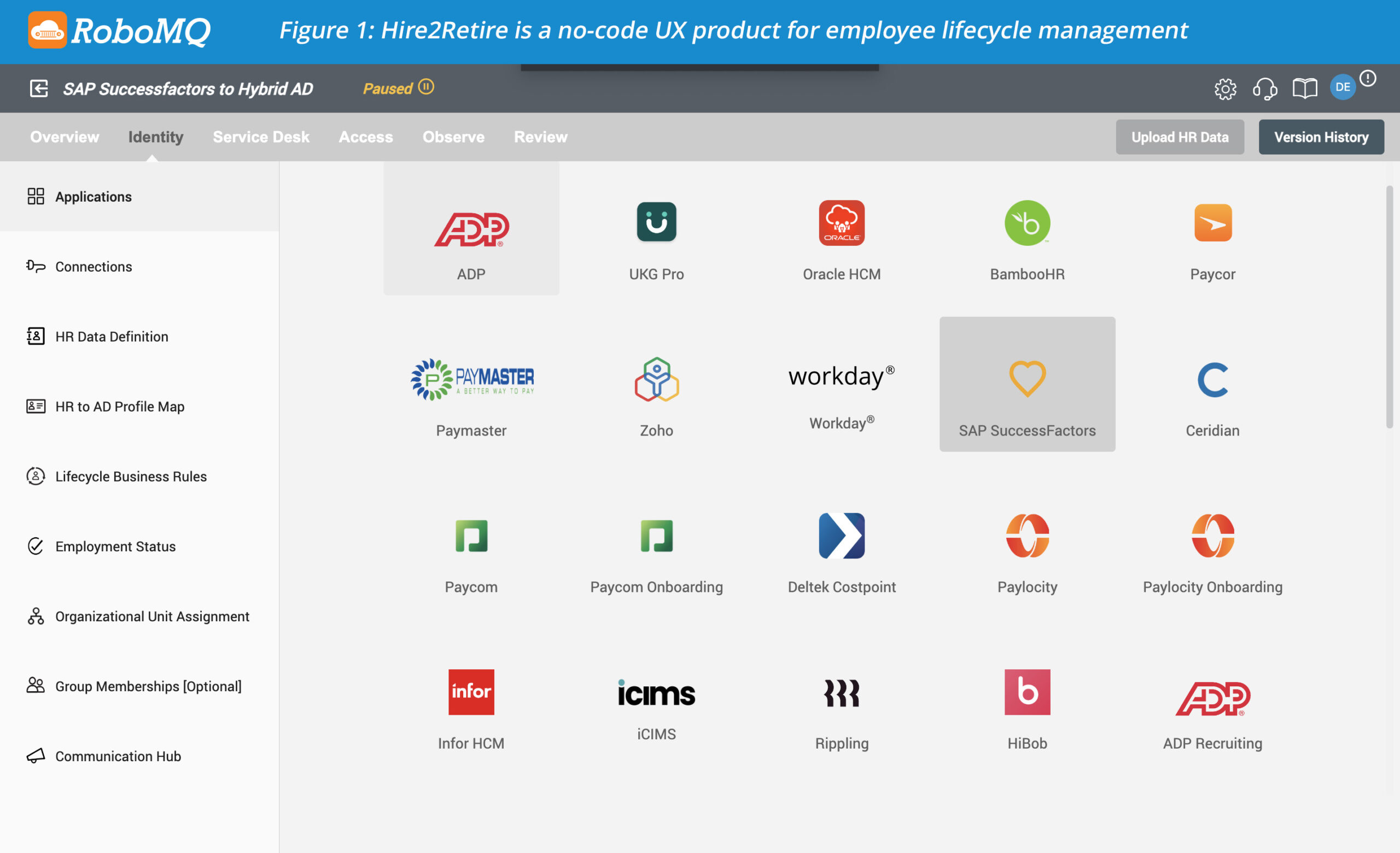 Hire2Retire is a no-code UX product for employee lifecycle management