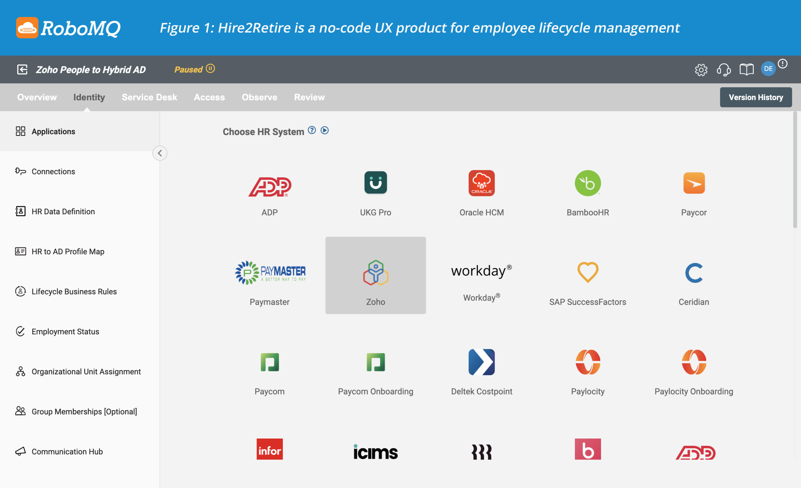 Hire2Retire is a no-code UX product for employee lifecycle management